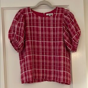 Madewell Red Plaid Blouse
